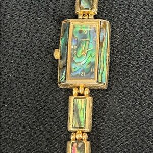 Vintage Ronica goldtone and abalone watch